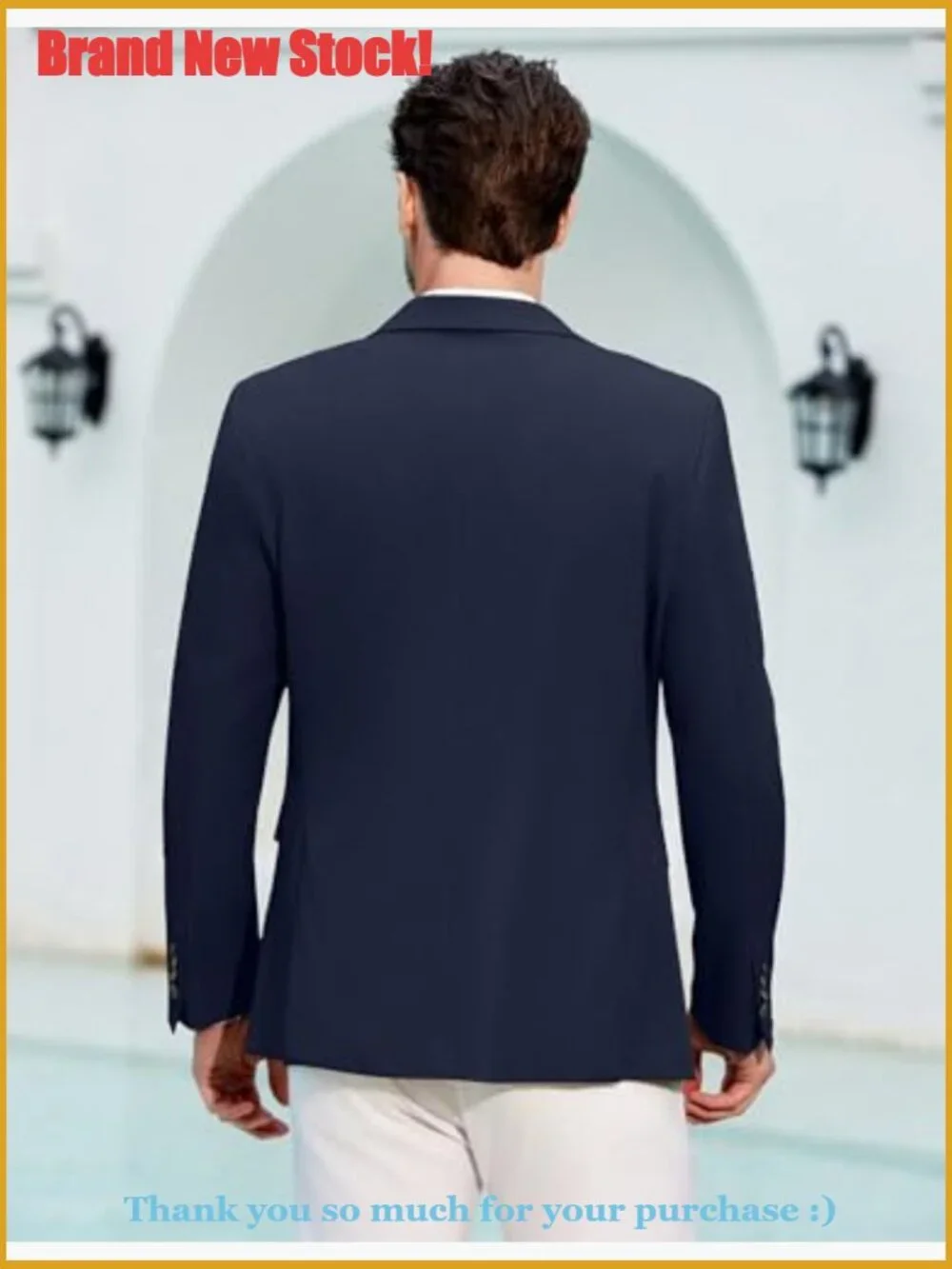 Lightweight Sport Coat Slim Fit One Button Casual Blazer